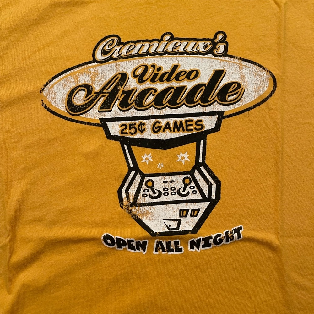 MENS CREMIEUX Video Arcade .25 OPEN ALL NIGHT * Short Sleeve T Shirt MINT Size L